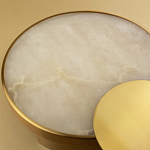 Бра в форме диска из бежевого алебастра Cryptocrystalline Stone варинант исполнения - 2 | Loft Concept в Барнауле