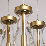 Люстра с 9-ю прозрачными стеклянными плафонами в форме капли Lucid Rain  варинант исполнения - 8 | Loft Concept в Барнауле