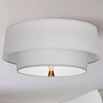 Потолочный светильник круглый серый с тканевым абажуром Ground Gray варинант исполнения - 2 | Loft Concept в Барнауле