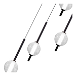 Люстра светодиодная каскадная с 4-мя сферическими стеклянными плафонами Splatter варинант исполнения - 4 | Loft Concept в Барнауле