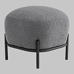 Пуф Стоун букле Fluffy темно-серый варинант исполнения - 1 | Loft Concept в Барнауле