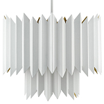 Люстра белая с гофрированным двойным абажуром Corrugated Double Lampshade варинант исполнения - 3 | Loft Concept в Барнауле