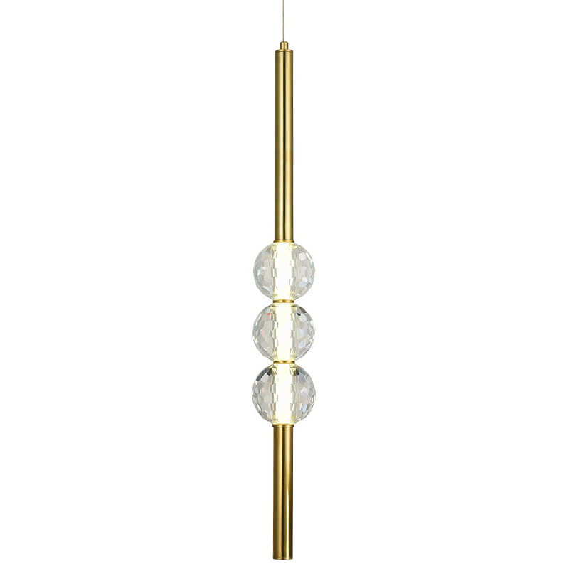 Подвесной светильник Celestin Spheres Brass Trio Hanging Lamp Прозрачный Латунь Подвесной светильник Celestin Spheres Brass Trio Hanging Lamp Прозрачный Латунь в Барнауле | Loft Concept