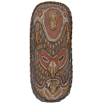 Деревянная расписная маска ручной работы Great Papuan Mask варинант исполнения - 1 | Loft Concept в Барнауле