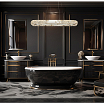 Люстра овальная с мозаичным хрустальным оформлением Sparks of Crystal варинант исполнения - 3 | Loft Concept в Барнауле