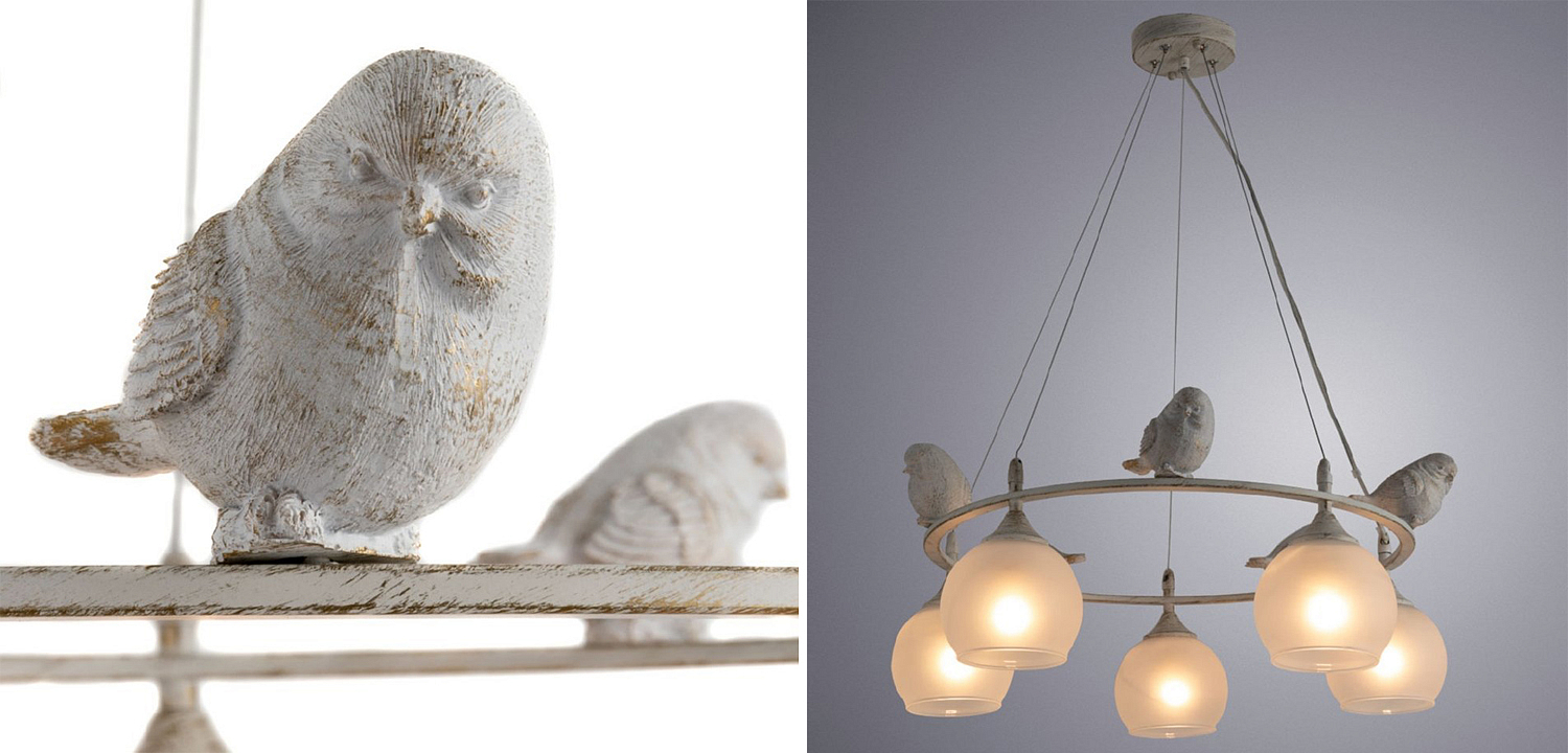 Люстра Provence Bird Chandelier white Люстра Provence Bird Chandelier white - Loft-Concept в Барнауле