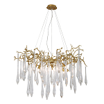 Люстра подвесная с прозрачными подвесками в форме капель Droplet Chandelier варинант исполнения - 3 | Loft Concept в Барнауле