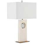 Настольная лампа из мрамора с тканевым прямоугольным абажуром Eternity варинант исполнения - 6 | Loft Concept в Барнауле