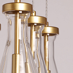 Люстра с 7-ю прозрачными плафонами из стекла в форме капли Lucid Rain  варинант исполнения - 9 | Loft Concept в Барнауле