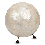 Настольная лампа из перламутра на металлическом каркасе Indonesian Egg варинант исполнения - 3 | Loft Concept в Барнауле