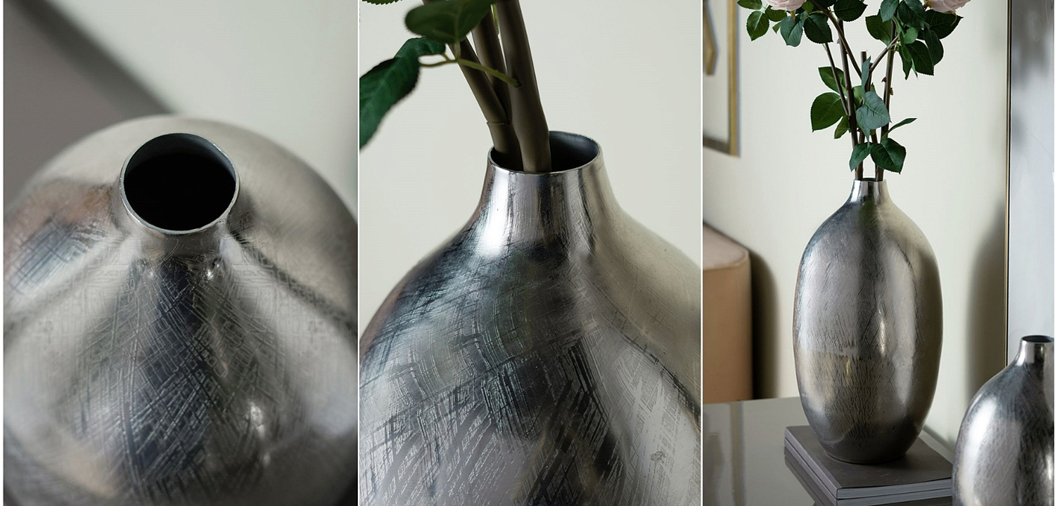 Ваза Silvian Vase silver Ваза Silvian Vase silver - Loft-Concept в Барнауле