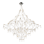 Люстра с тонким металлическим каркасом цвета хром Quasar варинант исполнения - 1 | Loft Concept в Барнауле