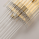 Бра с золотистым основанием и прозрачными трубками Nembus варинант исполнения - 3 | Loft Concept в Барнауле