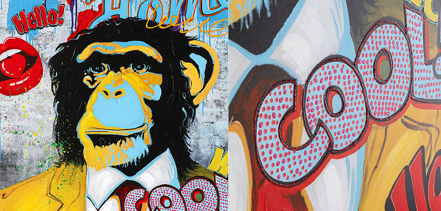 Картина Monkey multicolor Картина Monkey multicolor - Loft-Concept в Барнауле