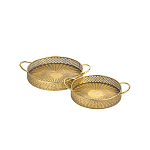 Поднос железный Gold Mesh варинант исполнения - 2 | Loft Concept в Барнауле