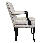 Кресло c растительным орнаментом Aubrey Classical Armchair beige jacquard варинант исполнения - 1 | Loft Concept в Барнауле