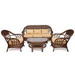 Комплект уличной мебели из ротанга Clara коричневый варинант исполнения - 1 | Loft Concept в Барнауле