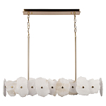 Люстра подвесная линейная с текстурированными мраморными элементами Marble square варинант исполнения - 1 | Loft Concept в Барнауле