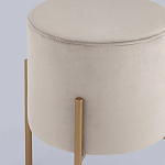 Бежевый пуф на золотистых ножках SANJAY варинант исполнения - 2 | Loft Concept в Барнауле