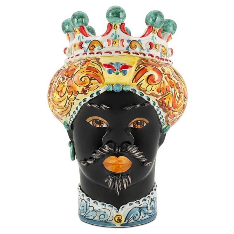 Ваза Vase Moro Man Ornate Mix Черный Мульти Ваза Vase Moro Man Ornate Mix Черный Мульти в Барнауле | Loft Concept