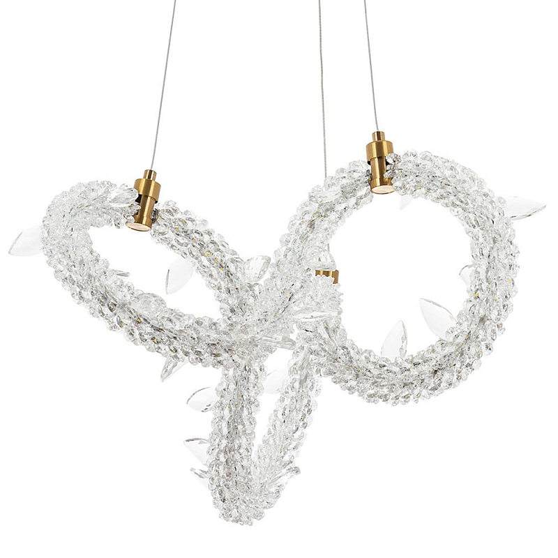 Фигурная люстра украшенная кристаллами из хрусталя Gilbertine Crystals Curly Ring Chandelier S Латунь Прозрачный Фигурная люстра украшенная кристаллами из хрусталя Gilbertine Crystals Curly Ring Chandelier S Латунь Прозрачный в Барнауле | Loft Concept