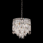 Люстра круглая с хрустальными подвесками на серебряном каркасе Roul Crystal Light варинант исполнения - 8 | Loft Concept в Барнауле