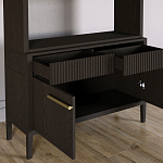 Стеллаж Primo с ящиками Темный орех варинант исполнения - 6 | Loft Concept в Барнауле