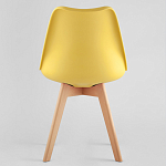 Стул с основой из пластика и мягким сиденьем Arvika Yellow варинант исполнения - 4 | Loft Concept в Барнауле