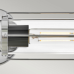 Бра для ванных комнат горизонтальное с 2-мя прозрачным цилиндрическим плафонами на круглом основании Hinkley варинант исполнения - 8 | Loft Concept в Барнауле