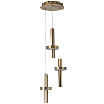 Каскадный светильник с 3-мя плафонами Flos Brass Metal Acrylic Trio Hanging Lamp варинант исполнения - 1 | Loft Concept в Барнауле