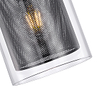 Подвесной светильник с сетчатым металлическим плафоном цилиндрической формы черный Metal Mesh варинант исполнения - 4 | Loft Concept в Барнауле