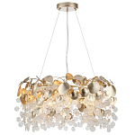Люстра с декоративными подвесками из прозрачного стекла в форме монеток FAIRYTREE Light варинант исполнения - 7 | Loft Concept в Барнауле