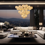 Люстра подвесная с квадратными плафонами из натурального камня Glowing Spheres варинант исполнения - 8 | Loft Concept в Барнауле