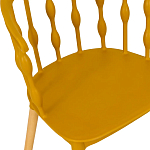 Пластиковый стул на ножках из массива бука Ferret Spiral Mustard варинант исполнения - 4 | Loft Concept в Барнауле