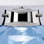 Настольная лампа с шарообразным прозрачным основанием из цветного переработанного стекла и белым цилиндрическим абажуром Elstead Lighting варинант исполнения - 8 | Loft Concept в Барнауле