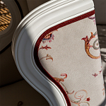 Кресло из массива бука бежевое с растительным орнаментом Raffael Beige Floral Armchair варинант исполнения - 4 | Loft Concept в Барнауле