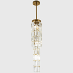 Многоярусная люстра с прямоугольными хрустальными подвесками Allard Crystal Chandelier 3 варинант исполнения - 3 | Loft Concept в Барнауле