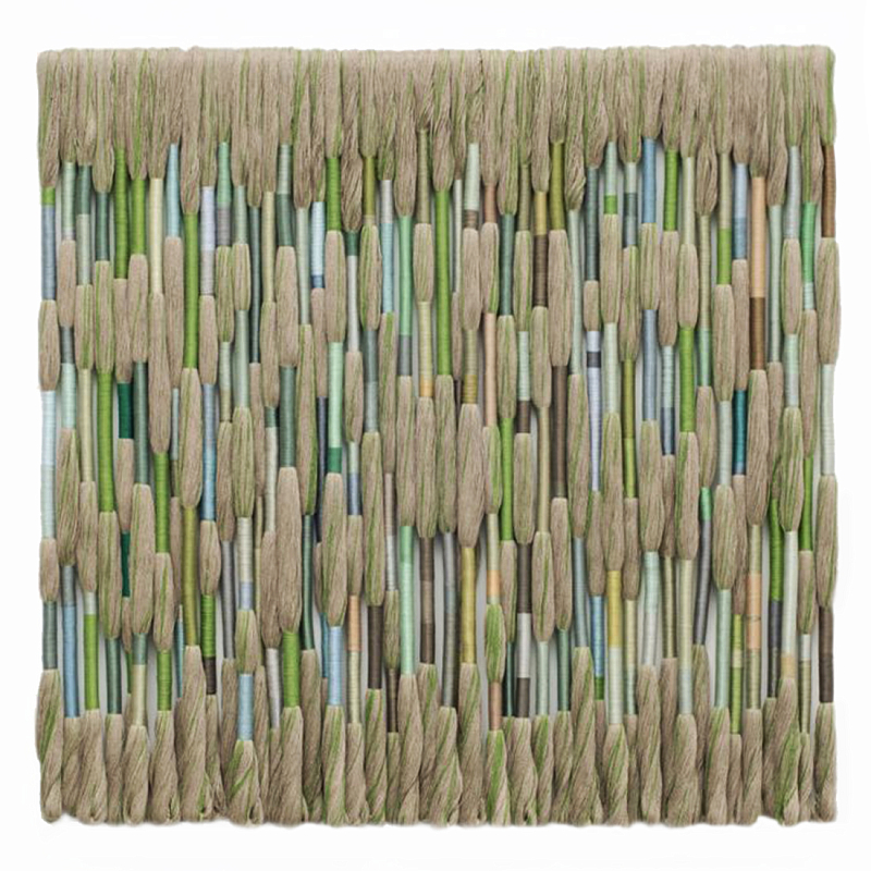 Художественный панно макраме Wall decor Voice the Forest Зеленый Бежевый в Барнауле | Loft Concept 