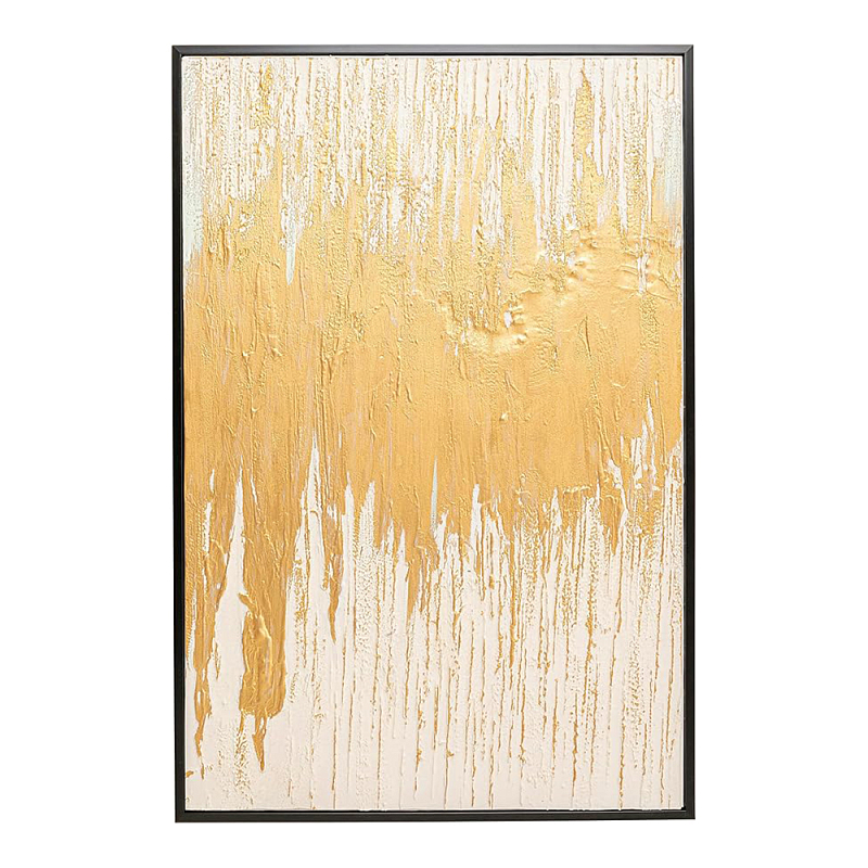 Картина Gold Abstract Глянцевое золото Бежевый в Барнауле | Loft Concept 