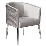 Стул серый велюровый со стеганной спинкой Focus on Convenience варинант исполнения - 1 | Loft Concept в Барнауле