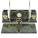 Настольный письменный набор из змеевика с подставкой под календарь Successful Leader варинант исполнения - 1 | Loft Concept в Барнауле