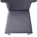 Стул серый из искуственной кожи на 4-х ножках Enigma Gray варинант исполнения - 3 | Loft Concept в Барнауле