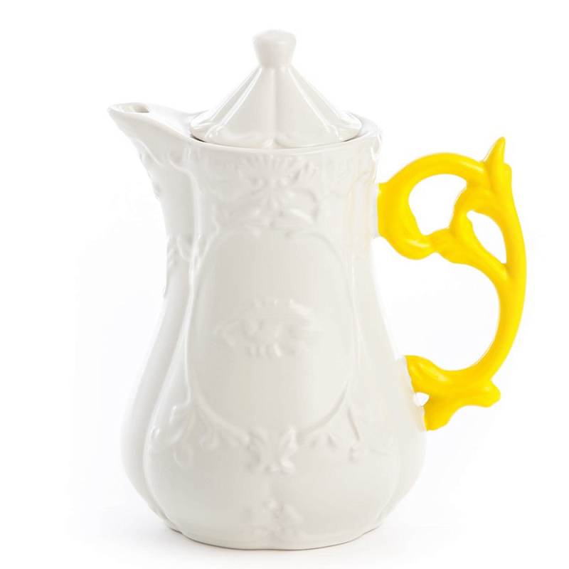 Заварочный чайник Seletti I-Teapot Yellow Белый Желтый Заварочный чайник Seletti I-Teapot Yellow Белый Желтый в Барнауле | Loft Concept