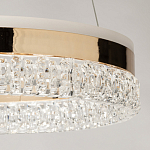 Люстра в виде кольца золотого цвета с прозрачными вставками Radiant Rail варинант исполнения - 9 | Loft Concept в Барнауле