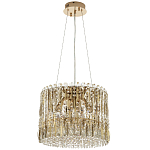 Круглая люстра с металлическими и хрустальными подвесками Bonnay Crystal Chandelier варинант исполнения - 2 | Loft Concept в Барнауле