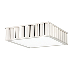 Потолочный светильник квадратный с гофрированным серебрянным абажуром Millennium варинант исполнения - 1 | Loft Concept в Барнауле