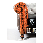 Диван Честерфильд граффити graffiti Orange Sofa натуральная кожа варинант исполнения - 6 | Loft Concept в Барнауле