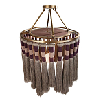 Люстра круглая плетеная с кисточками Walnut Chandelier Tassels Boho Style варинант исполнения - 2 | Loft Concept в Барнауле