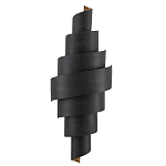 Бра в форме спирали черное с золотой внутренней отделкой Warm Glow варинант исполнения - 2 | Loft Concept в Барнауле