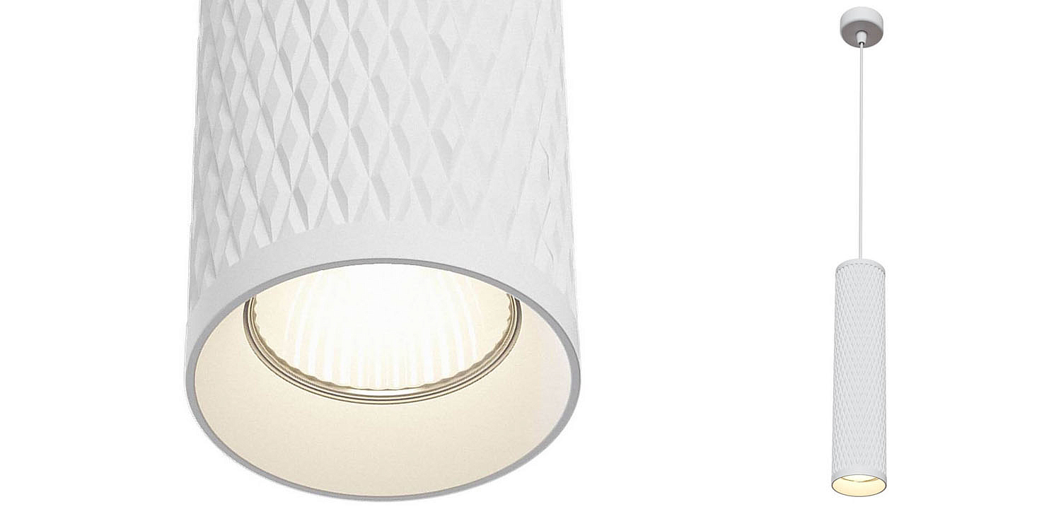 Подвесной светильник Trumpet tube white rhombus Подвесной светильник Trumpet tube white rhombus - Loft-Concept в Барнауле